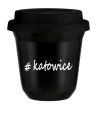 Kubek 150 ml CZARNY Katowice z pokrywką czarna kubek termiczny na kawe | 70,00 zł