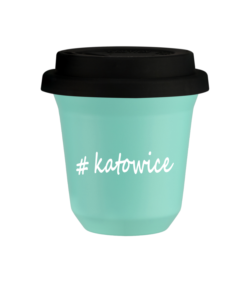 Kubek 240 ml TURKUSOWY Katowice z pokrywką czarna kubek termiczny na kawe | 75,00 zł Kubek 240 ml TURKUSOWY Katowice z pokrywką czarna kubek termiczny na kawe | 75,00 zł