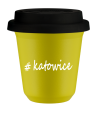 Kubek 240 ml ŻÓŁTY Katowice z pokrywką czarna kubek termiczny na kawe | 75,00 zł