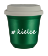 Kubek 240 ml ZIELONY METALIC Kielce z pokrywką biala kubek termiczny na kawe | 75,00 zł