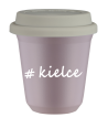 Kubek 150 ml LAWENDOWY Kielce z pokrywką biala kubek termiczny na kawe | 70,00 zł