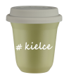 Kubek 240 ml PISTACJOWY Kielce z pokrywką biala kubek termiczny na kawe | 75,00 zł