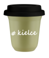 Kubek 240 ml PISTACJOWY Kielce z pokrywką czarna kubek termiczny na kawe | 75,00 zł