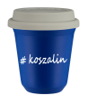 Kubek 150 ml NIEBIESKI Koszalin z pokrywką biala kubek termiczny na kawe | 70,00 zł