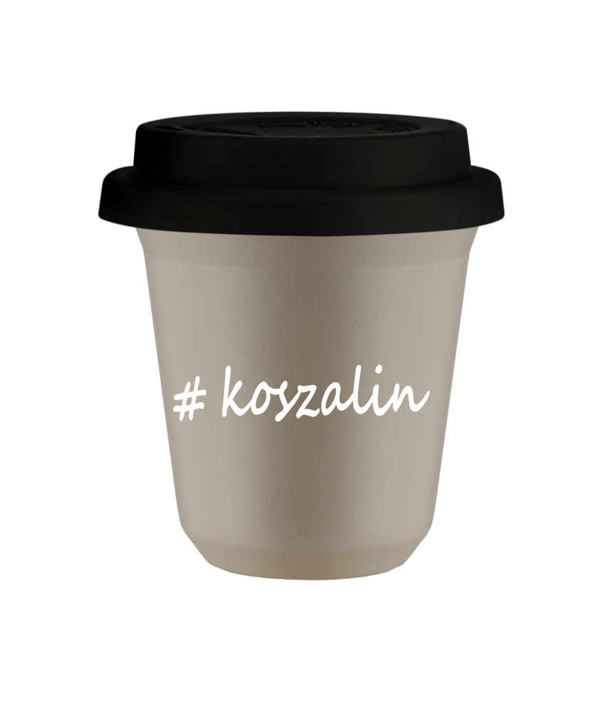 Kubek 240 ml BEŻOWY Koszalin z pokrywką czarna kubek termiczny na kawe | 75,00 zł Kubek 240 ml BEŻOWY Koszalin z pokrywką czarna kubek termiczny na kawe | 75,00 zł
