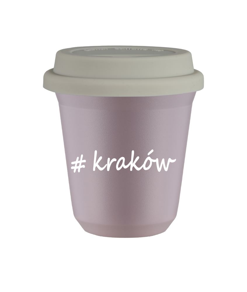 Kubek 150 ml LAWENDOWY Kraków z pokrywką biala kubek termiczny na kawe | 70,00 zł Kubek 150 ml LAWENDOWY Kraków z pokrywką biala kubek termiczny na kawe | 70,00 zł