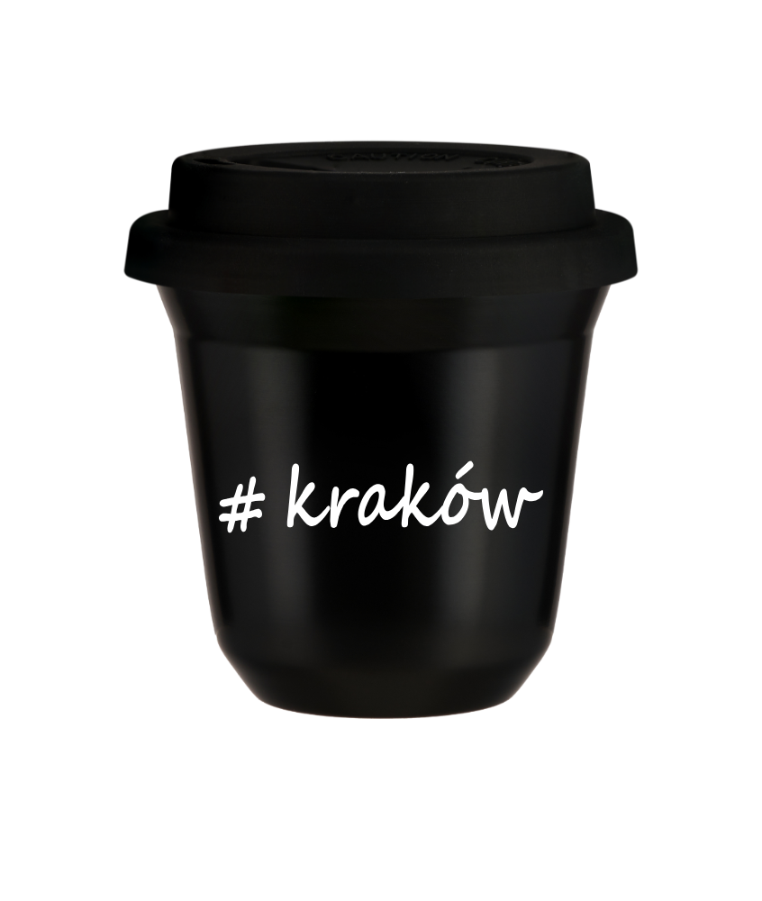 Kubek 150 ml CZARNY Kraków z pokrywką czarna kubek termiczny na kawe | 70,00 zł Kubek 150 ml CZARNY Kraków z pokrywką czarna kubek termiczny na kawe | 70,00 zł