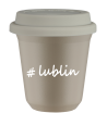 Kubek 150 ml BEŻOWY Lublin z pokrywką biala kubek termiczny na kawe | 70,00 zł