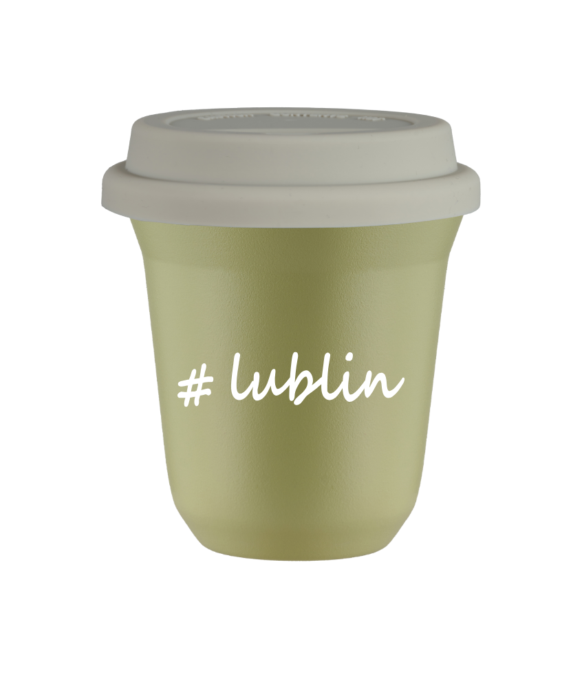 Kubek 240 ml PISTACJOWY Lublin z pokrywką biala kubek termiczny na kawe | 75,00 zł Kubek 240 ml PISTACJOWY Lublin z pokrywką biala kubek termiczny na kawe | 75,00 zł