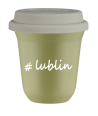Kubek 240 ml PISTACJOWY Lublin z pokrywką biala kubek termiczny na kawe | 75,00 zł