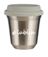 Kubek 240 ml SREBRNY Lublin z pokrywką biala kubek termiczny na kawe | 75,00 zł