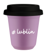 Kubek 240 ml LILIOWY Lublin z pokrywką czarna kubek termiczny na kawe | 75,00 zł
