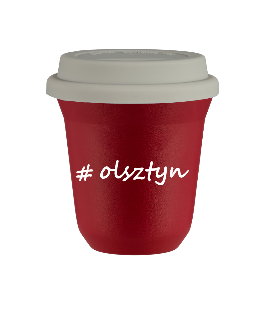 Kubek 240 ml CZERWONY Olsztyn z pokrywką biala kubek termiczny na kawe | 75,00 zł Kubek 240 ml CZERWONY Olsztyn z pokrywką biala kubek termiczny na kawe | 75,00 zł