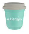 Kubek 240 ml TURKUSOWY Olsztyn z pokrywką biala kubek termiczny na kawe | 75,00 zł