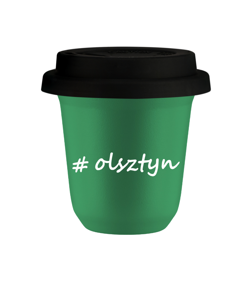 Kubek 80 ml ZIELONY Olsztyn z pokrywką czarna kubek termiczny na kawe | 70,00 zł Kubek 80 ml ZIELONY Olsztyn z pokrywką czarna kubek termiczny na kawe | 70,00 zł