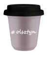 Kubek 240 ml LAWENDOWY Olsztyn z pokrywką czarna kubek termiczny na kawe | 75,00 zł