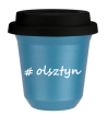 Kubek 150 ml BŁĘKITNY METALIC Olsztyn z pokrywką czarna kubek termiczny na kawe | 70,00 zł