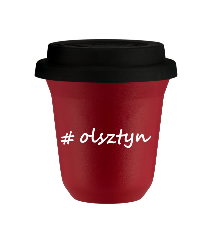 Kubek 80 ml CZERWONY Olsztyn z pokrywką czarna kubek termiczny na kawe | 70,00 zł Kubek 80 ml CZERWONY Olsztyn z pokrywką czarna kubek termiczny na kawe | 70,00 zł