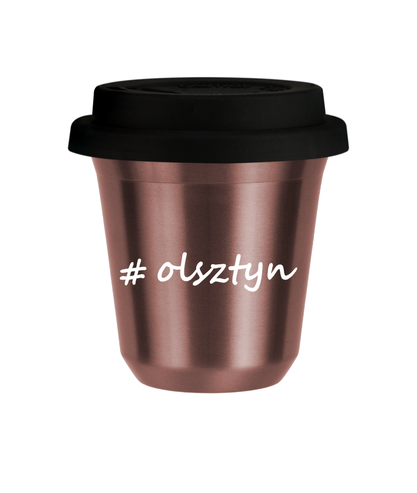 Kubek 150 ml RÓŻOWE ZŁOTO Olsztyn z pokrywką czarna kubek termiczny na kawe | 70,00 zł Kubek 150 ml RÓŻOWE ZŁOTO Olsztyn z pokrywką czarna kubek termiczny na kawe | 70,00 zł