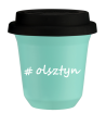 Kubek 240 ml TURKUSOWY Olsztyn z pokrywką czarna kubek termiczny na kawe | 75,00 zł