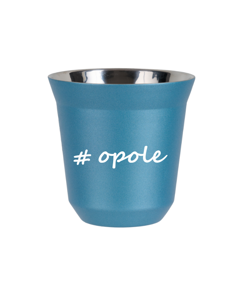 Kubek 80 ml BŁĘKITNY METALIC Opole kubek termiczny na kawe | 65,00 zł Kubek 80 ml BŁĘKITNY METALIC Opole kubek termiczny na kawe | 65,00 zł
