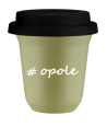 Kubek 240 ml PISTACJOWY Opole z pokrywką czarna kubek termiczny na kawe | 75,00 zł
