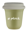 Kubek 240 ml PISTACJOWY Płock z pokrywką biala kubek termiczny na kawe | 75,00 zł