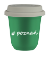Kubek 150 ml ZIELONY Poznań z pokrywką biala kubek termiczny na kawe | 70,00 zł