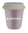 Kubek 240 ml LAWENDOWY Poznań z pokrywką biala kubek termiczny na kawe | 75,00 zł