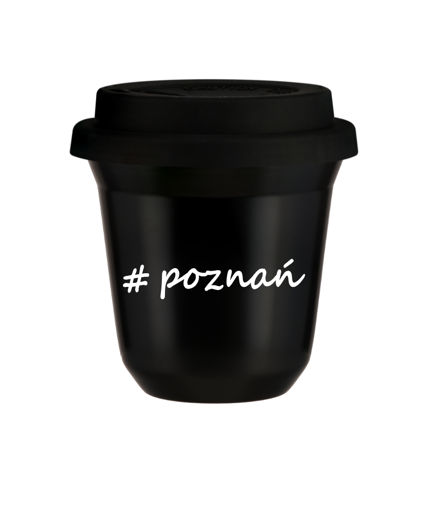 Kubek 150 ml CZARNY Poznań z pokrywką czarna kubek termiczny na kawe | 70,00 zł Kubek 150 ml CZARNY Poznań z pokrywką czarna kubek termiczny na kawe | 70,00 zł