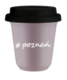 Kubek 150 ml LAWENDOWY Poznań z pokrywką czarna kubek termiczny na kawe | 70,00 zł
