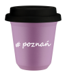 Kubek 150 ml LILIOWY Poznań z pokrywką czarna kubek termiczny na kawe | 70,00 zł