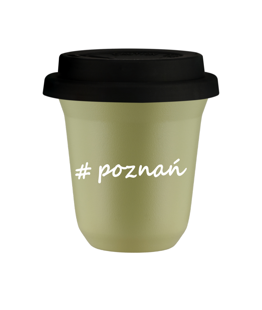 Kubek 240 ml PISTACJOWY Poznań z pokrywką czarna kubek termiczny na kawe | 75,00 zł Kubek 240 ml PISTACJOWY Poznań z pokrywką czarna kubek termiczny na kawe | 75,00 zł