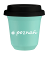 Kubek 150 ml TURKUSOWY Poznań z pokrywką czarna kubek termiczny na kawe | 70,00 zł