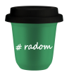 Kubek 240 ml ZIELONY Radom z pokrywką czarna kubek termiczny na kawe | 75,00 zł