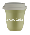 Kubek 150 ml PISTACJOWY Ruda Śląska z pokrywką biala kubek termiczny na kawe | 70,00 zł