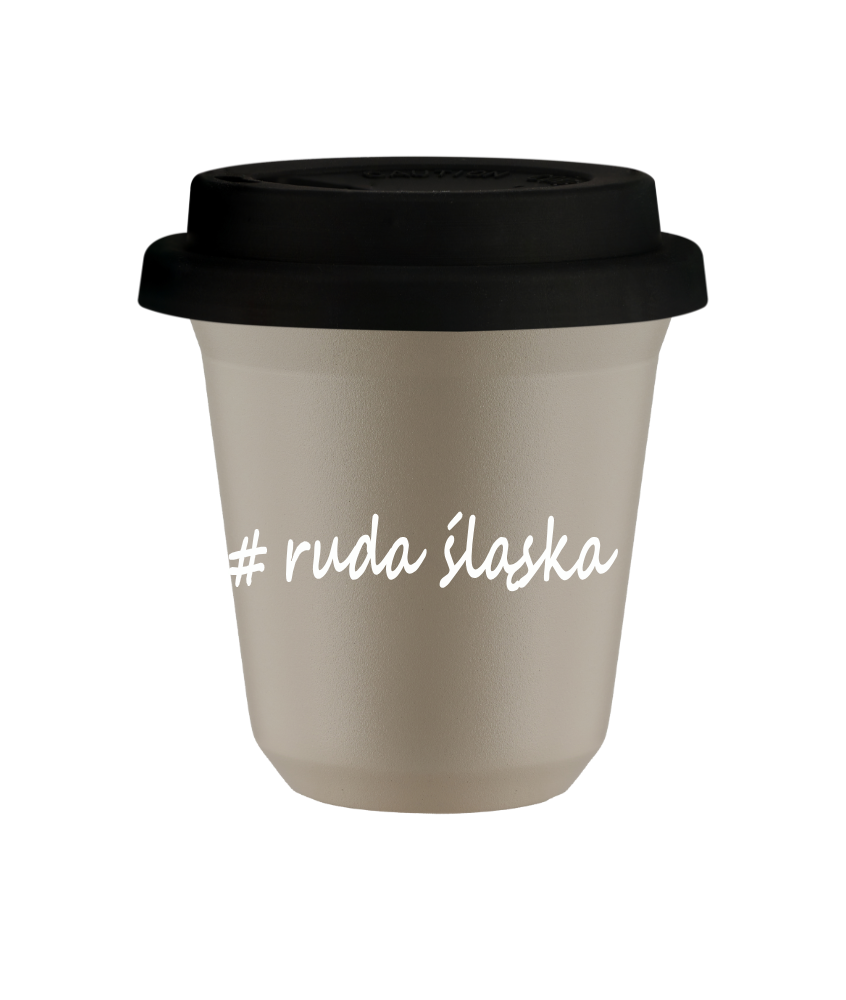 Kubek 150 ml BEŻOWY Ruda Śląska z pokrywką czarna kubek termiczny na kawe | 70,00 zł Kubek 150 ml BEŻOWY Ruda Śląska z pokrywką czarna kubek termiczny na kawe | 70,00 zł