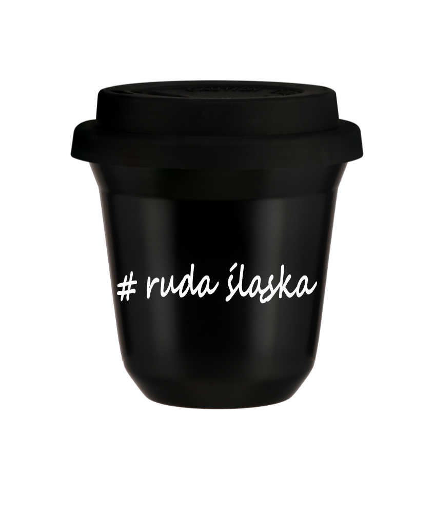 Kubek 80 ml CZARNY Ruda Śląska z pokrywką czarna kubek termiczny na kawe | 70,00 zł Kubek 80 ml CZARNY Ruda Śląska z pokrywką czarna kubek termiczny na kawe | 70,00 zł
