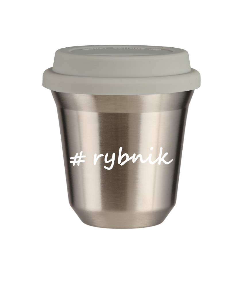Kubek 240 ml SREBRNY Rybnik z pokrywką biala kubek termiczny na kawe | 75,00 zł Kubek 240 ml SREBRNY Rybnik z pokrywką biala kubek termiczny na kawe | 75,00 zł