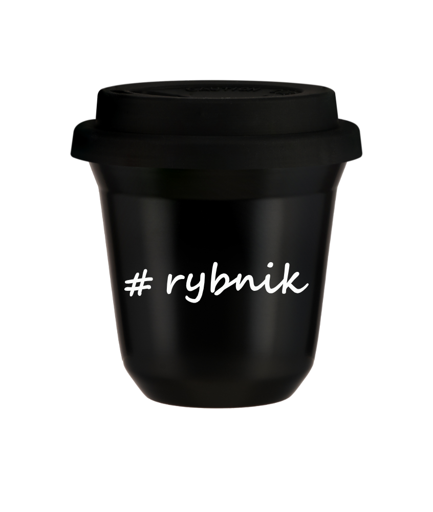 Kubek 240 ml CZARNY Rybnik z pokrywką czarna kubek termiczny na kawe | 75,00 zł Kubek 240 ml CZARNY Rybnik z pokrywką czarna kubek termiczny na kawe | 75,00 zł