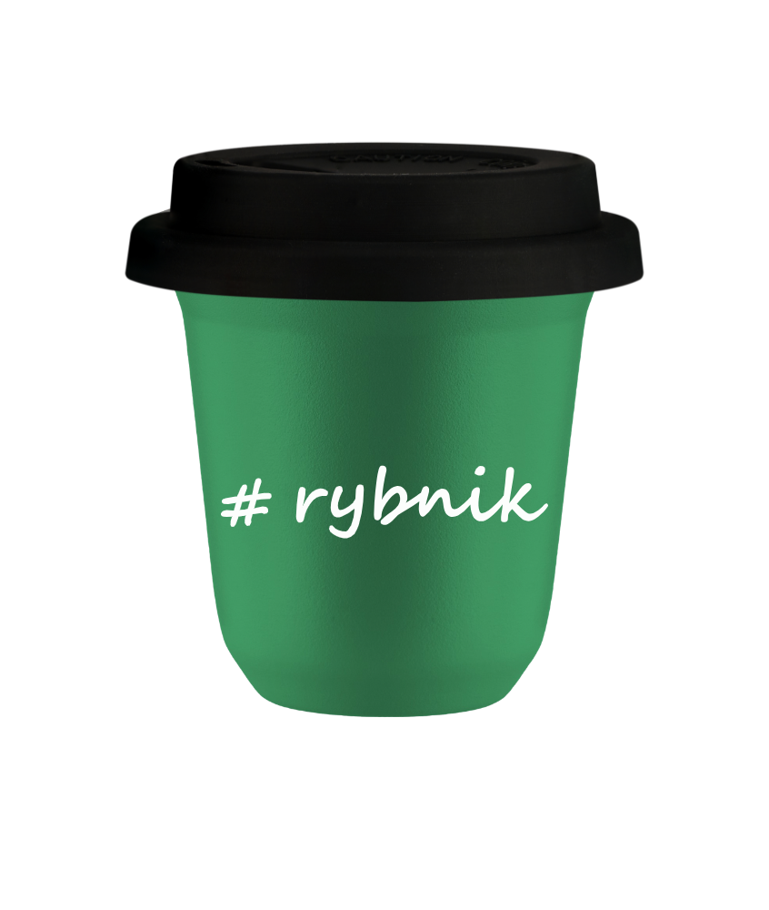 Kubek 150 ml ZIELONY Rybnik z pokrywką czarna kubek termiczny na kawe | 70,00 zł Kubek 150 ml ZIELONY Rybnik z pokrywką czarna kubek termiczny na kawe | 70,00 zł
