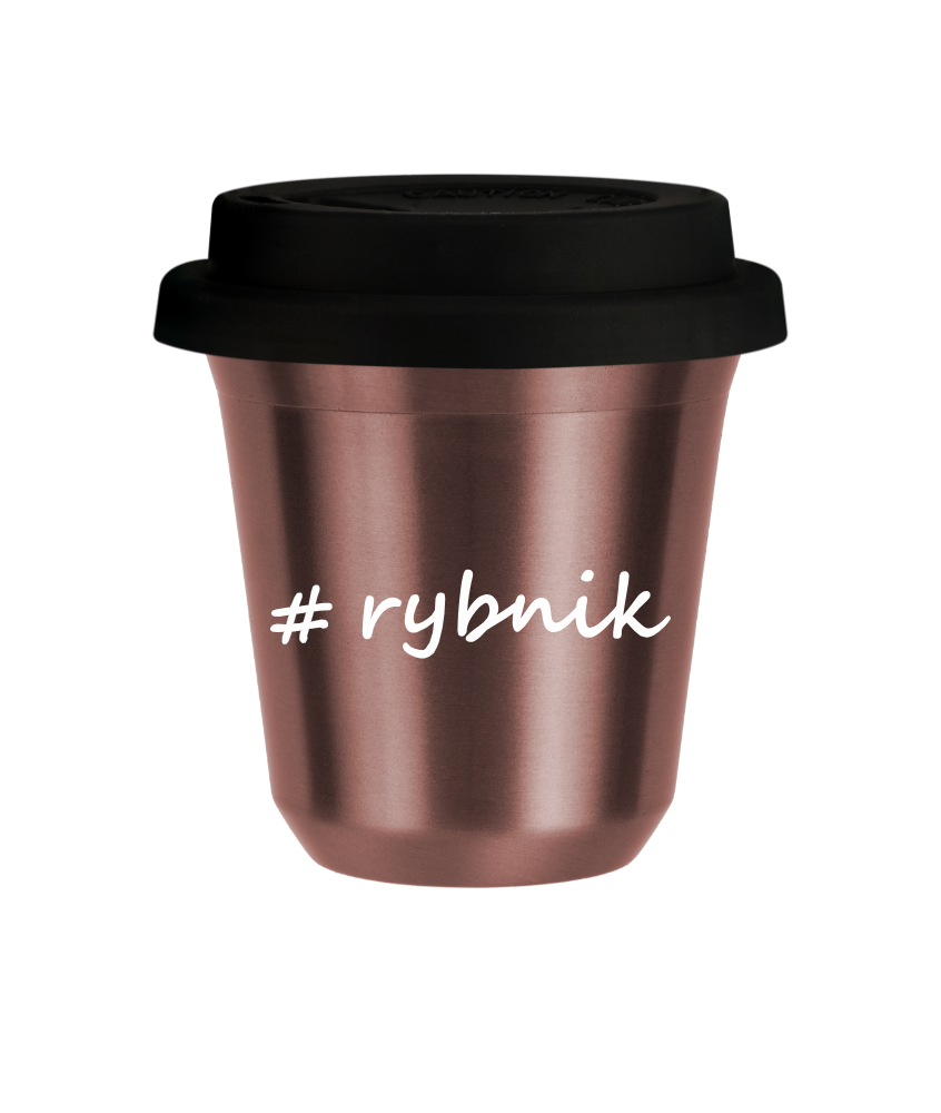 Kubek 240 ml RÓŻOWE ZŁOTO Rybnik z pokrywką czarna kubek termiczny na kawe | 75,00 zł Kubek 240 ml RÓŻOWE ZŁOTO Rybnik z pokrywką czarna kubek termiczny na kawe | 75,00 zł
