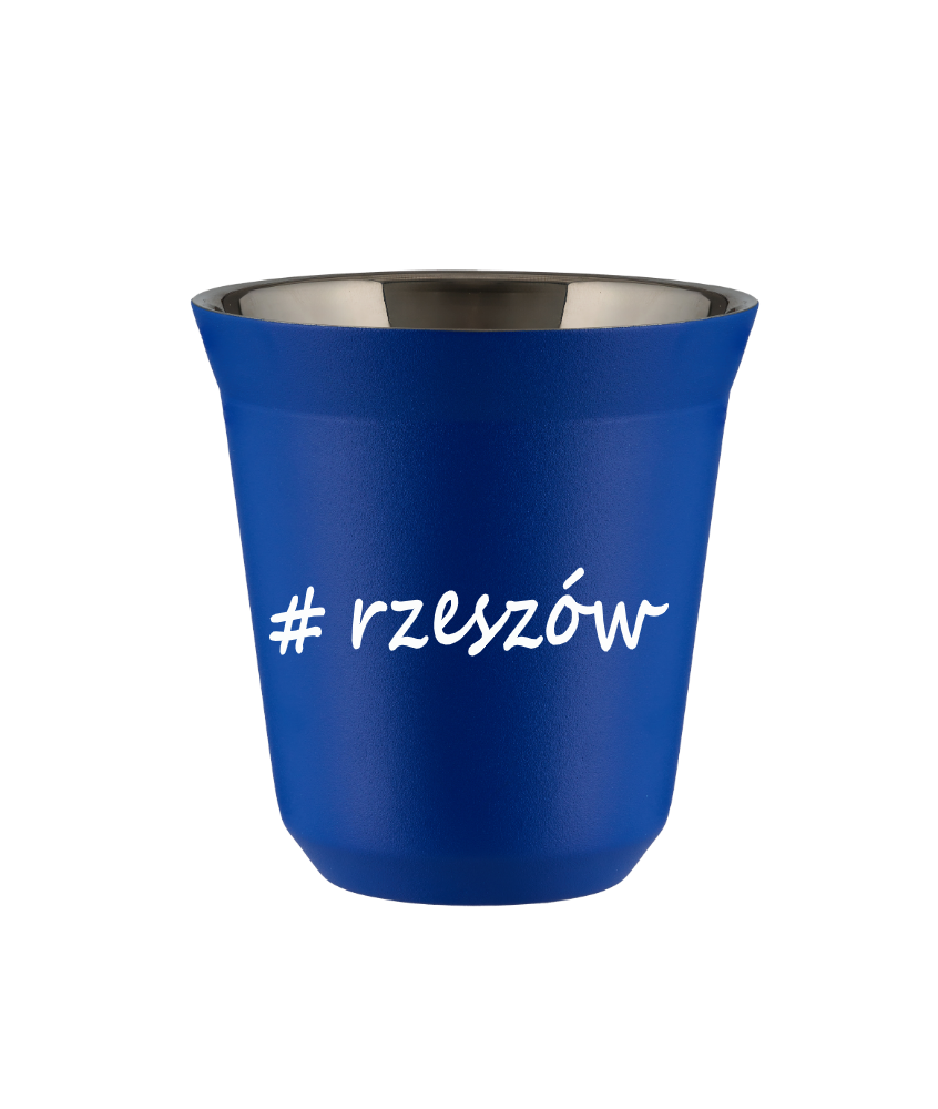 Kubek 80 ml NIEBIESKI Rzeszów kubek termiczny na kawe | 65,00 zł Kubek 80 ml NIEBIESKI Rzeszów kubek termiczny na kawe | 65,00 zł
