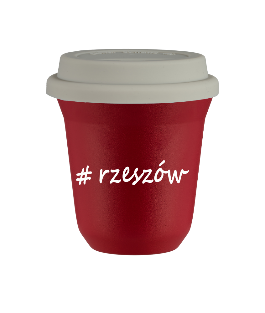Kubek 150 ml CZERWONY Rzeszów z pokrywką biala kubek termiczny na kawe | 70,00 zł Kubek 150 ml CZERWONY Rzeszów z pokrywką biala kubek termiczny na kawe | 70,00 zł