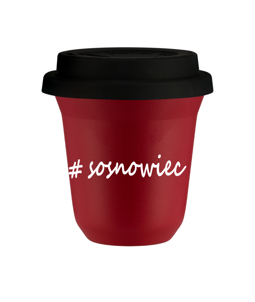 Kubek 80 ml CZERWONY Sosnowiec z pokrywką czarna kubek termiczny na kawe | 70,00 zł Kubek 80 ml CZERWONY Sosnowiec z pokrywką czarna kubek termiczny na kawe | 70,00 zł