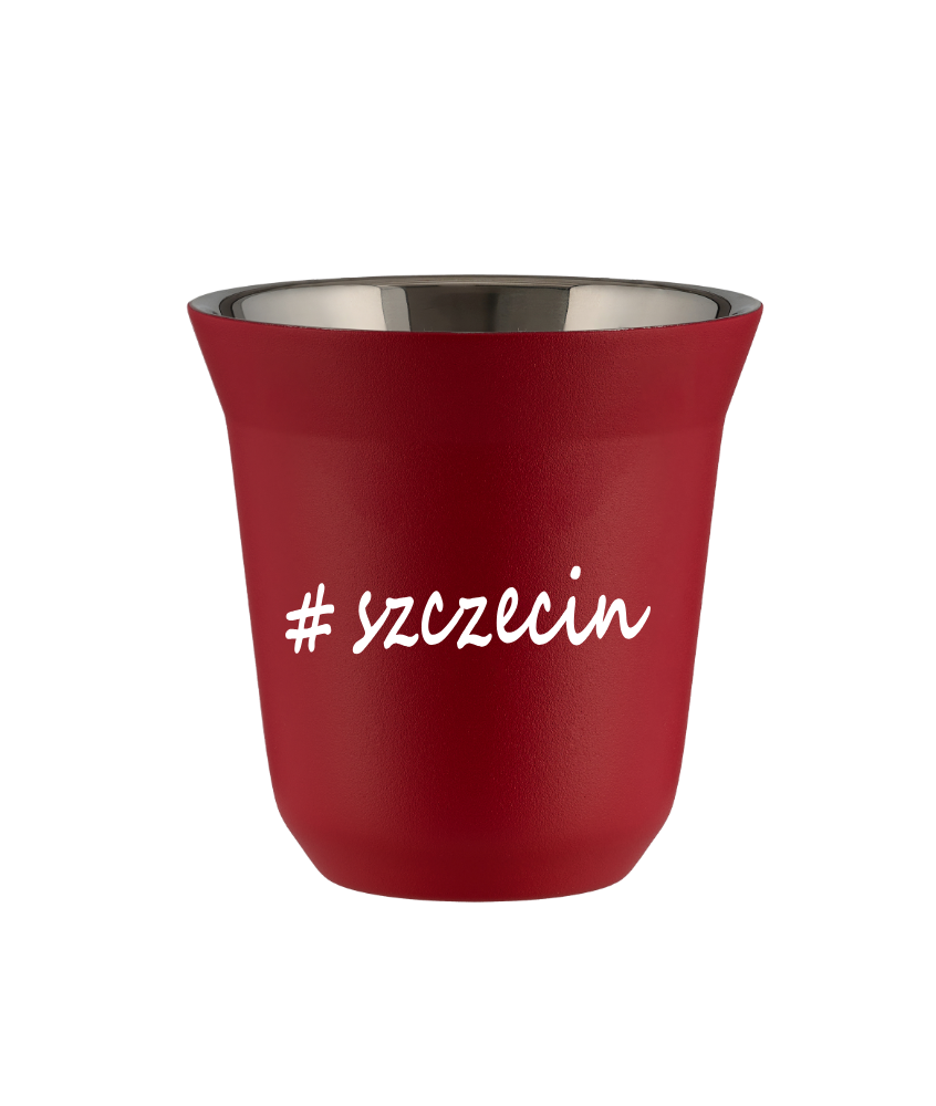 Kubek 80 ml CZERWONY Szczecin kubek termiczny na kawe | 65,00 zł Kubek 80 ml CZERWONY Szczecin kubek termiczny na kawe | 65,00 zł