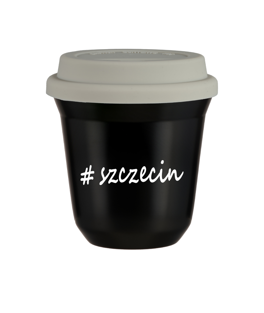 Kubek 240 ml CZARNY Szczecin z pokrywką biala kubek termiczny na kawe | 75,00 zł Kubek 240 ml CZARNY Szczecin z pokrywką biala kubek termiczny na kawe | 75,00 zł