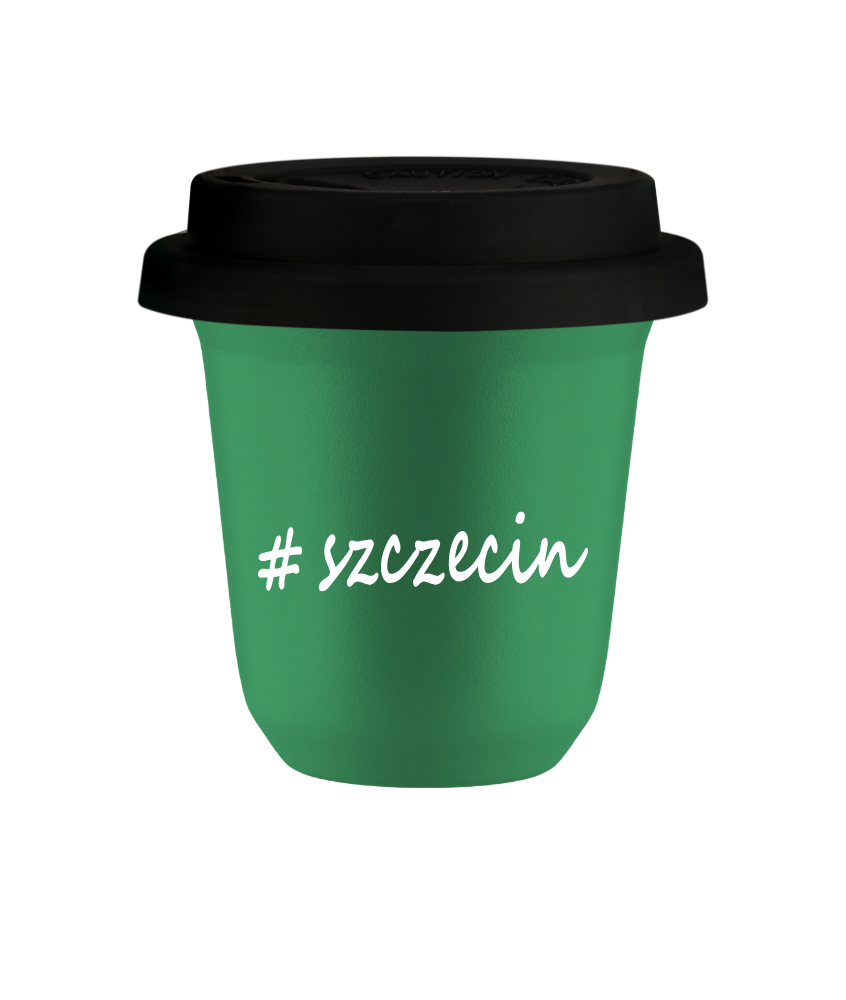 Kubek 240 ml ZIELONY Szczecin z pokrywką czarna kubek termiczny na kawe | 75,00 zł Kubek 240 ml ZIELONY Szczecin z pokrywką czarna kubek termiczny na kawe | 75,00 zł