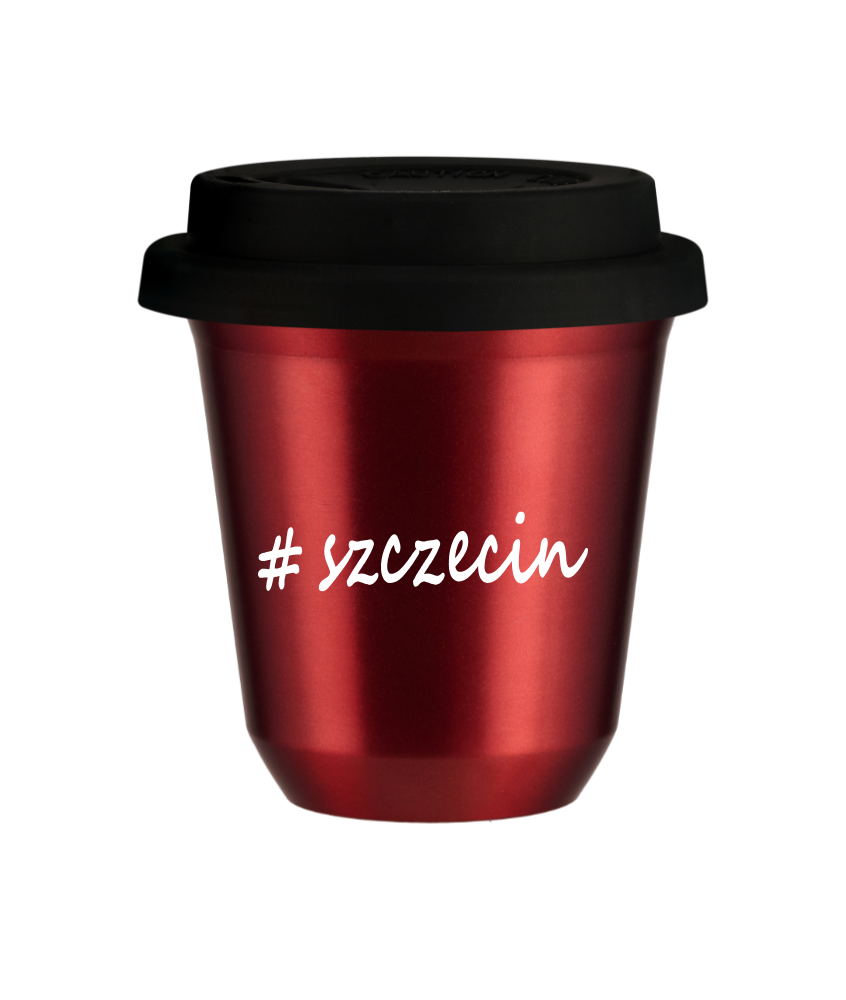 Kubek 150 ml CZERWONY METALIC Szczecin z pokrywką czarna kubek termiczny na kawe | 70,00 zł Kubek 150 ml CZERWONY METALIC Szczecin z pokrywką czarna kubek termiczny na kawe | 70,00 zł