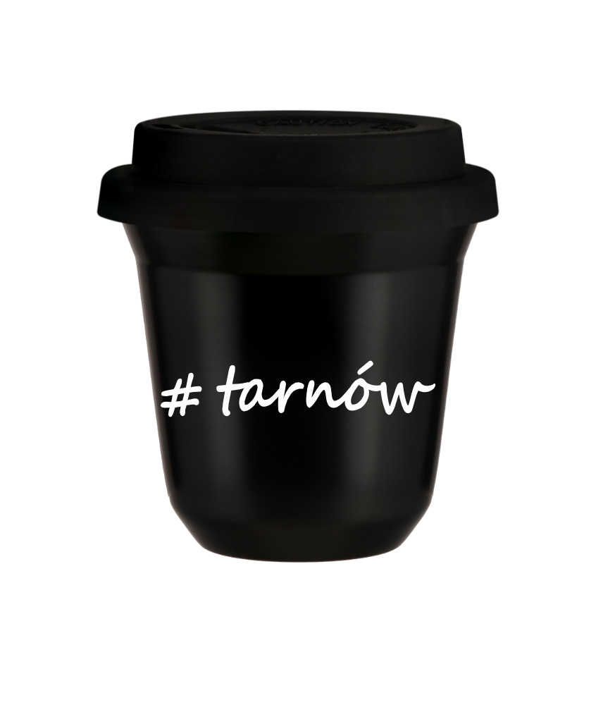 Kubek 150 ml CZARNY Tarnów z pokrywką czarna kubek termiczny na kawe | 70,00 zł Kubek 150 ml CZARNY Tarnów z pokrywką czarna kubek termiczny na kawe | 70,00 zł